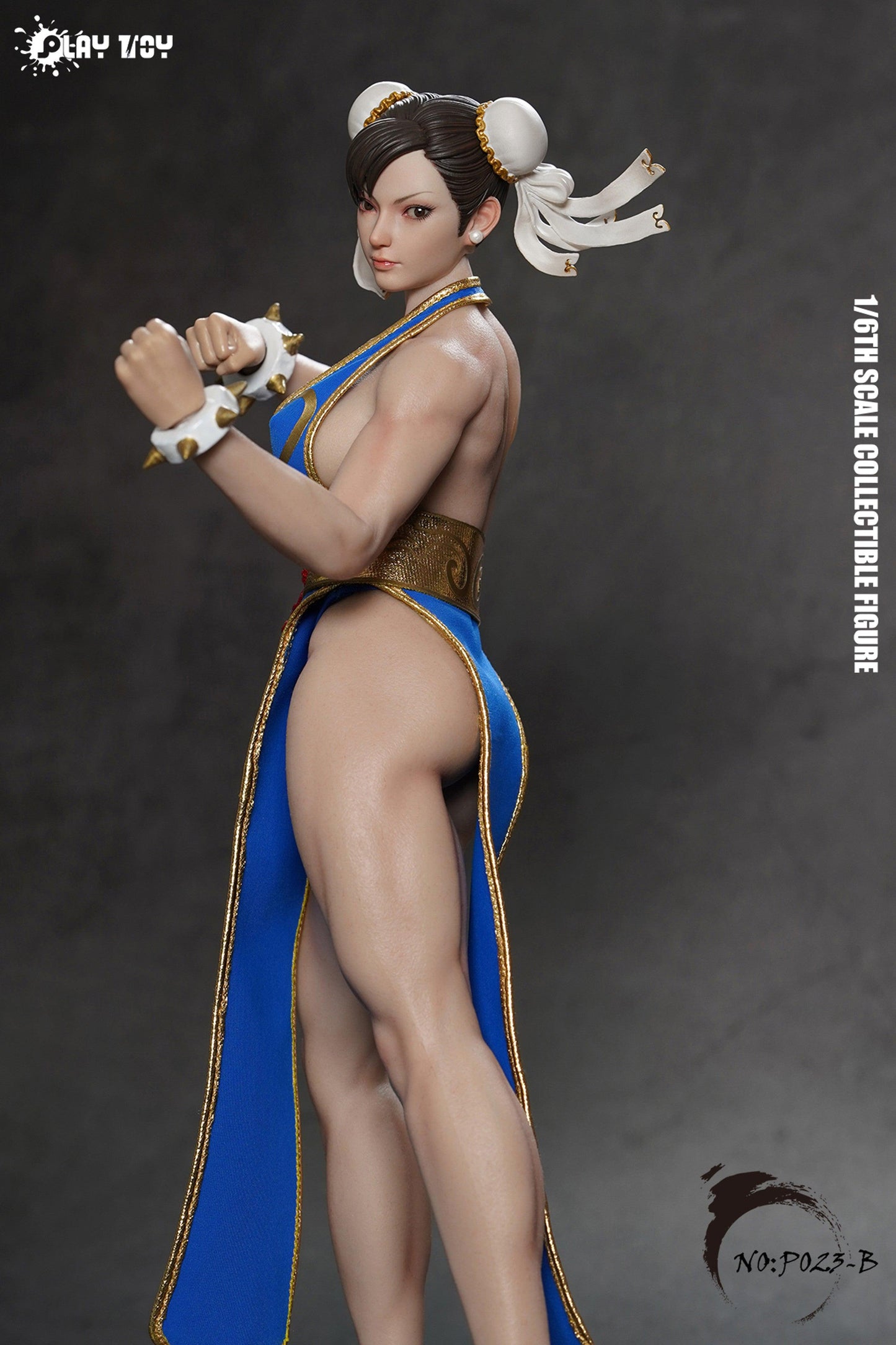 【Preorder】Play Toy Combat Godness Street Fighter Chun Li 1/6 Scale Figure (Blue Suit)  P023B - ToyFury