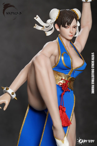 【Preorder】Play Toy Combat Godness Street Fighter Chun Li 1/6 Scale Figure (Blue Suit)  P023B - ToyFury