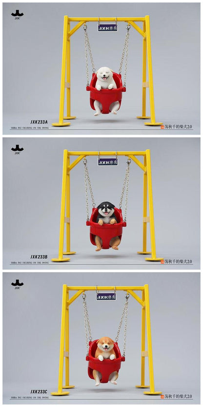 【Preorder】JXK Shiba Inu Figurine on The Swing  1/6 Scale JXK233ABC - ToyFury