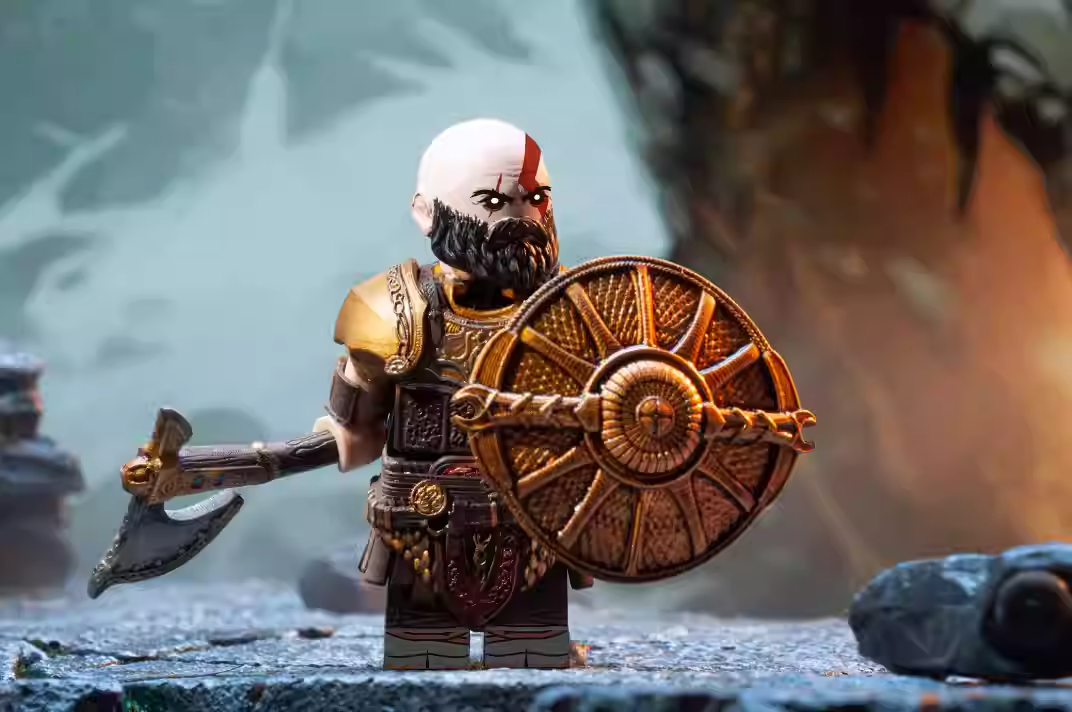 Custom Lego Mini Figure Kratos from God of War