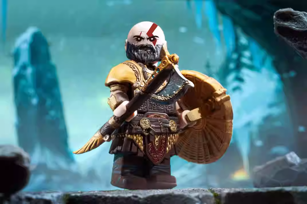 Custom Lego Mini Figure Kratos from God of War