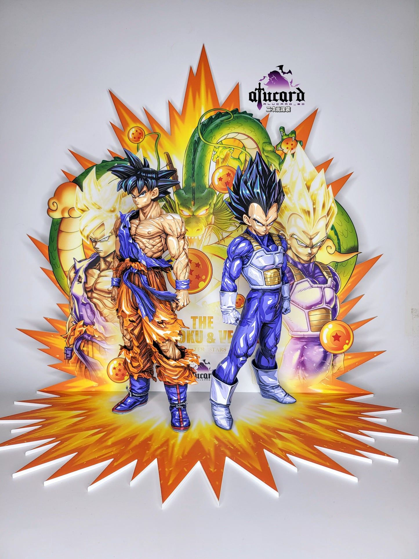 Dragon Ball Repaint Figure SMSP GOKU and VEGETA with Custom Scene