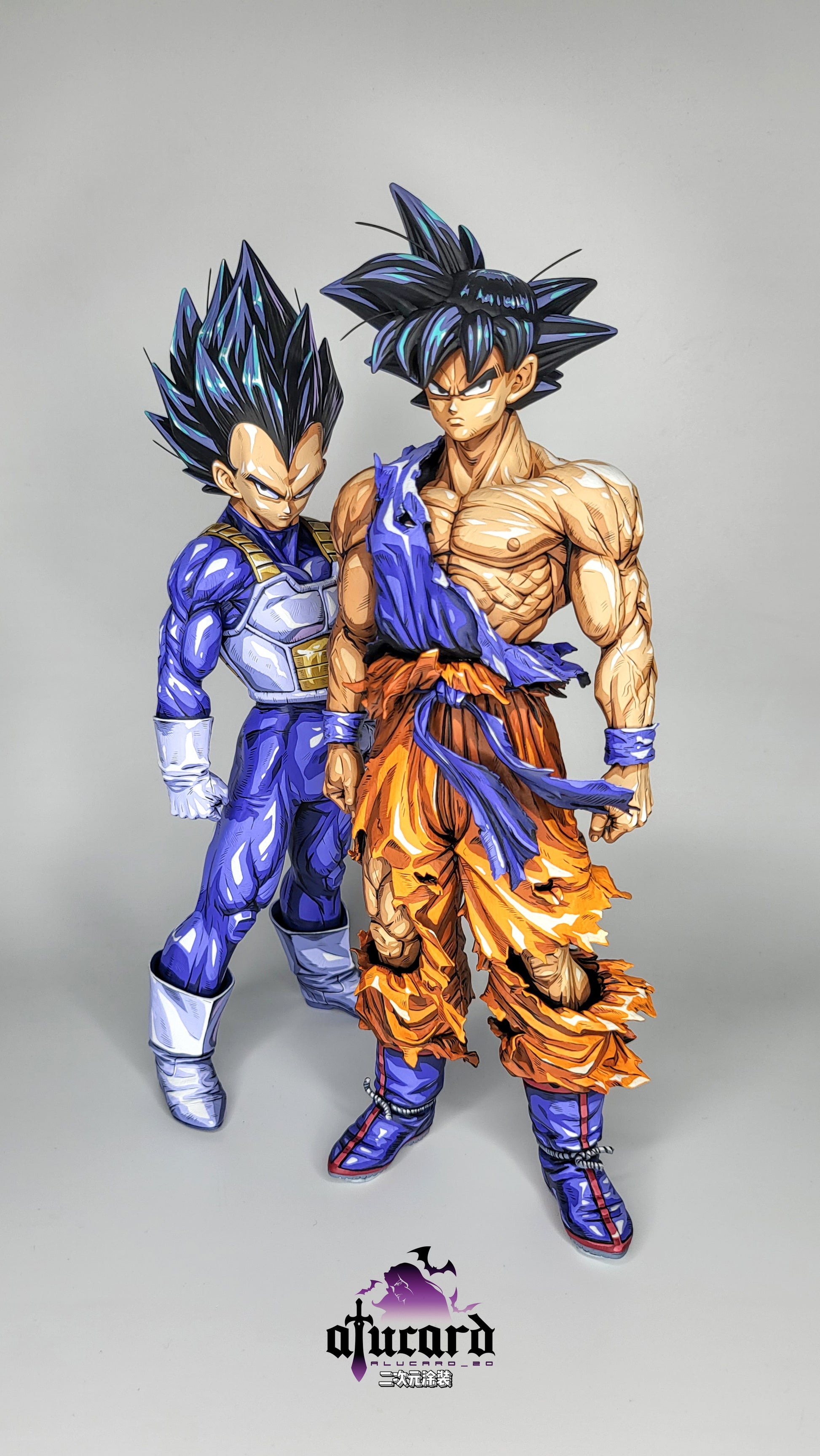 Dragon Ball Repaint Figure SMSP GOKU and VEGETA with Custom Scene