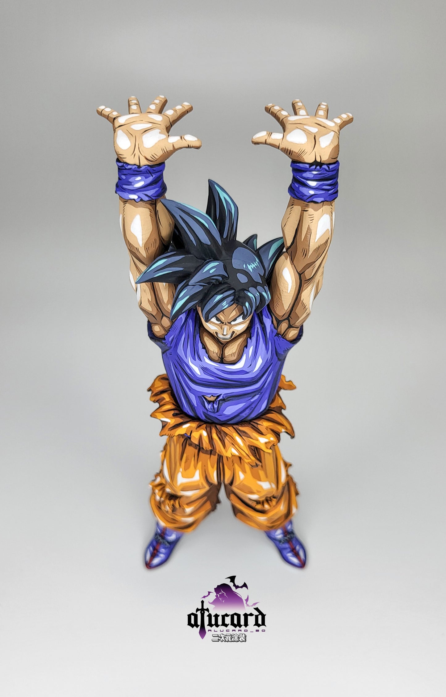 Dragon Ball Repaint Figure Spirit Bomb GOKU with Custom Scene