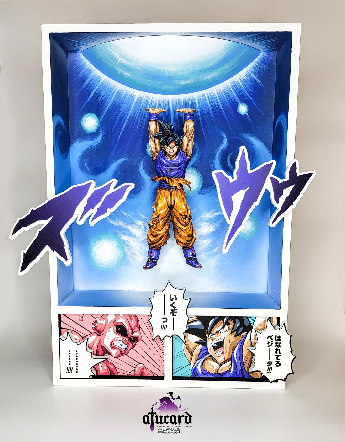 Dragon Ball Repaint Figure Spirit Bomb GOKU with Custom Scene