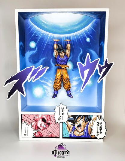 Dragon Ball Repaint Figure Spirit Bomb GOKU with Custom Scene