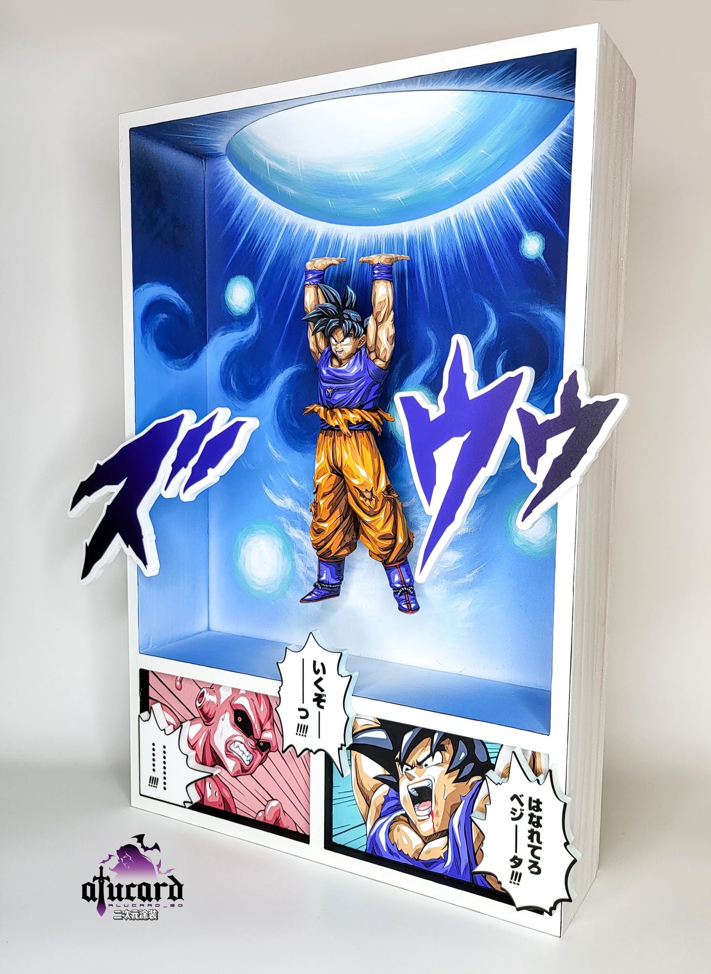 Dragon Ball Repaint Figure Spirit Bomb GOKU with Custom Scene