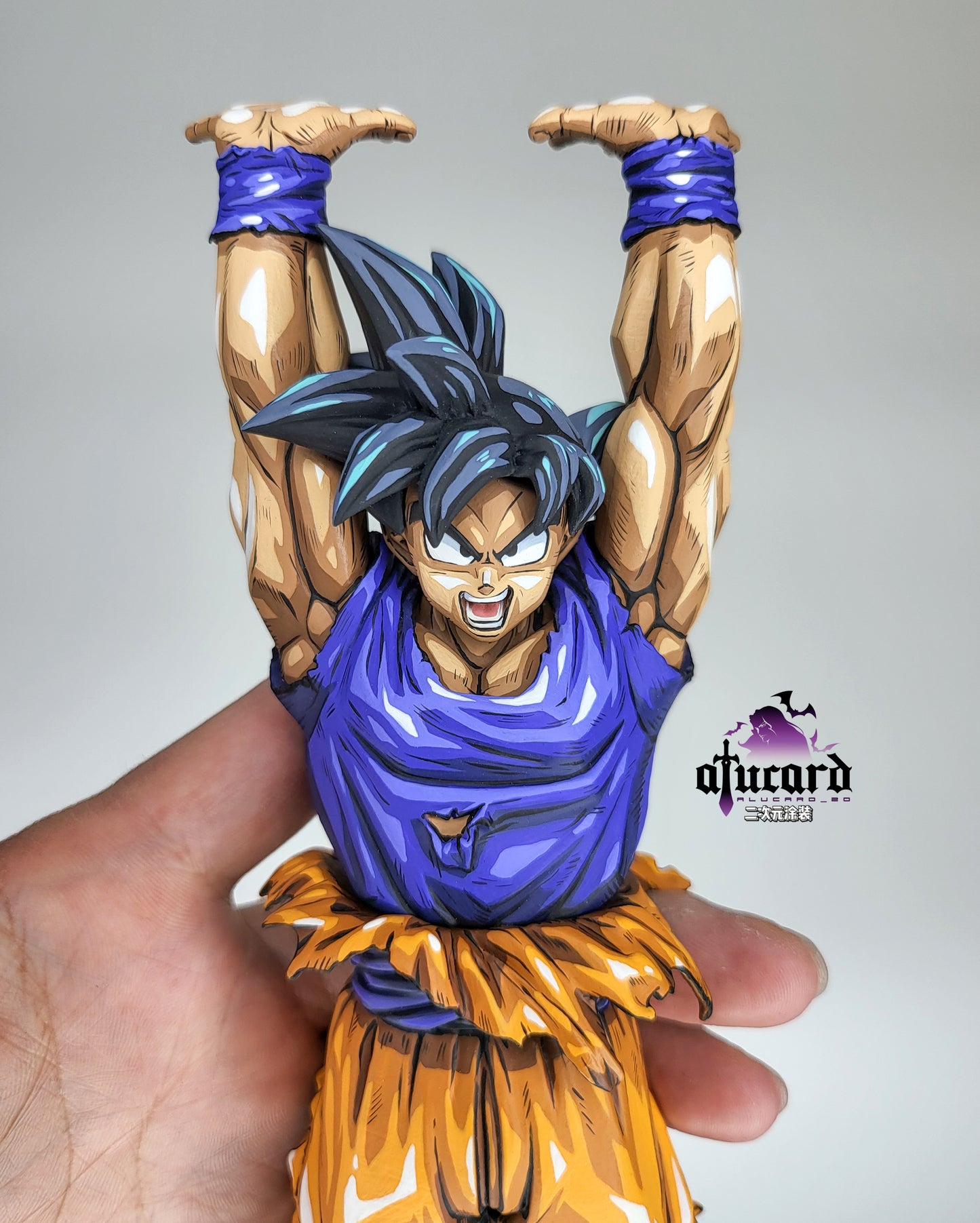 Dragon Ball Repaint Figure Spirit Bomb GOKU with Custom Scene