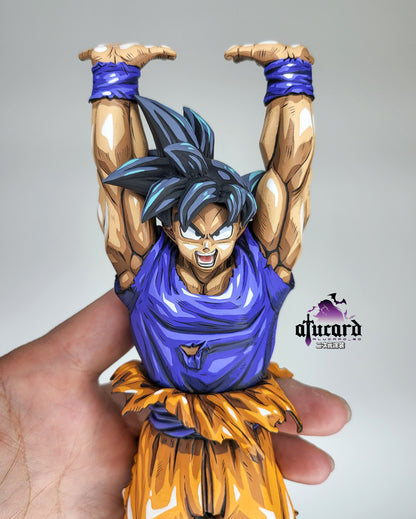 Dragon Ball Repaint Figure Spirit Bomb GOKU with Custom Scene