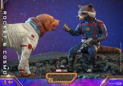 HOTTOYS MMS708 Guardians of the Galaxy Vol. 3 Rocket and Cosmo 1/6th Scale Collectible Figure Set