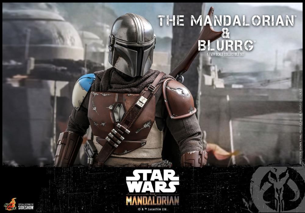 HOTTOYS TMS046 The Mandalorian and Blurrg 1/6th Scale Collectible Figure Set