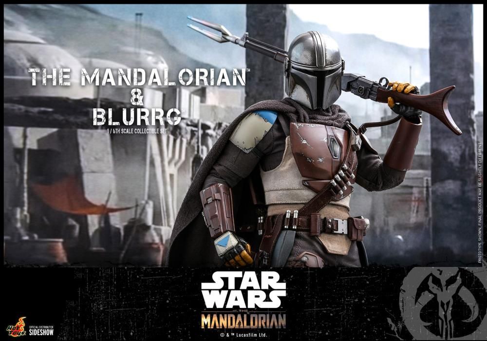 HOTTOYS TMS046 The Mandalorian and Blurrg 1/6th Scale Collectible Figure Set