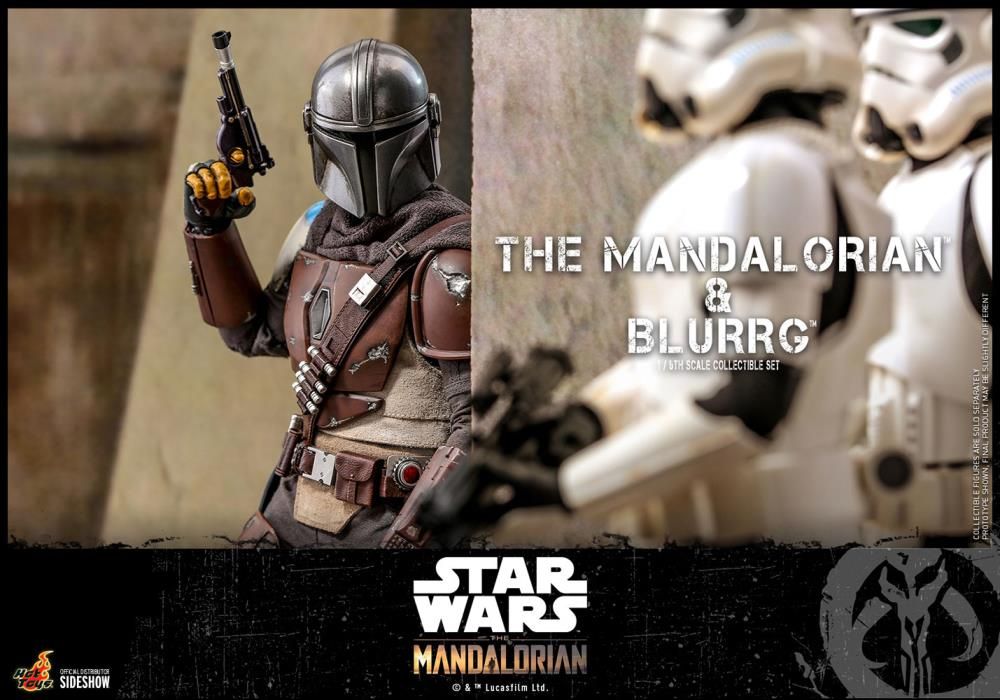 HOTTOYS TMS046 The Mandalorian and Blurrg 1/6th Scale Collectible Figure Set