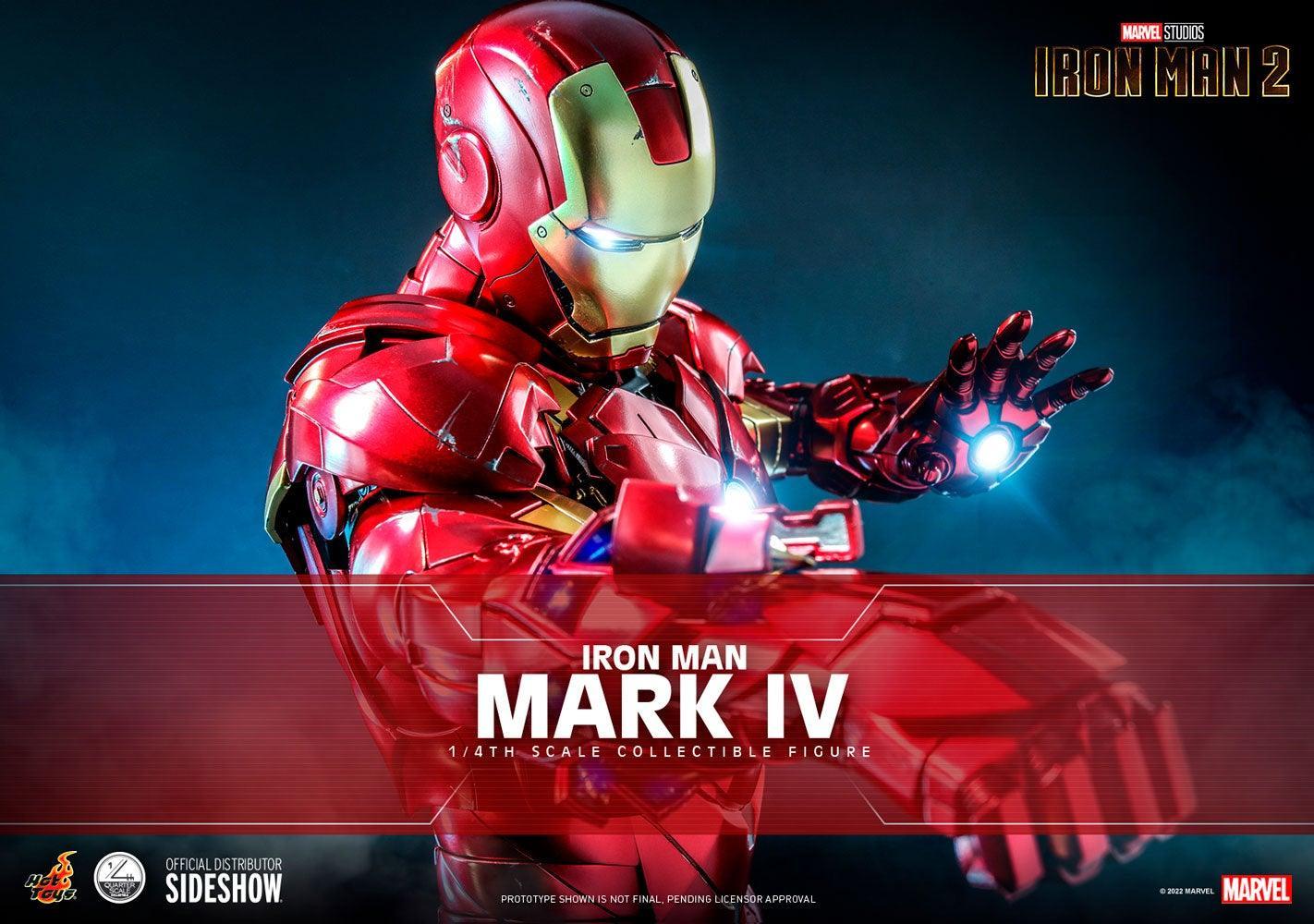 Hot Toys Iron Man 2 - Iron Man Mark IV with Suit-Up Gantry Deluxe 1/4 Scale Hot Toys Action Figure Set