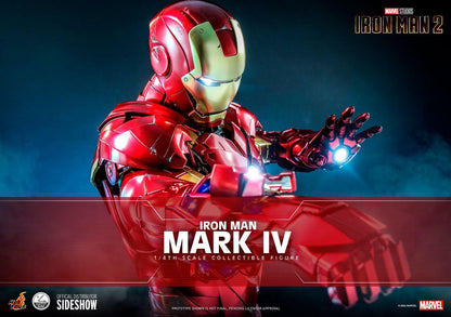 Hot Toys Iron Man 2 - Iron Man Mark IV with Suit-Up Gantry Deluxe 1/4 Scale Hot Toys Action Figure Set