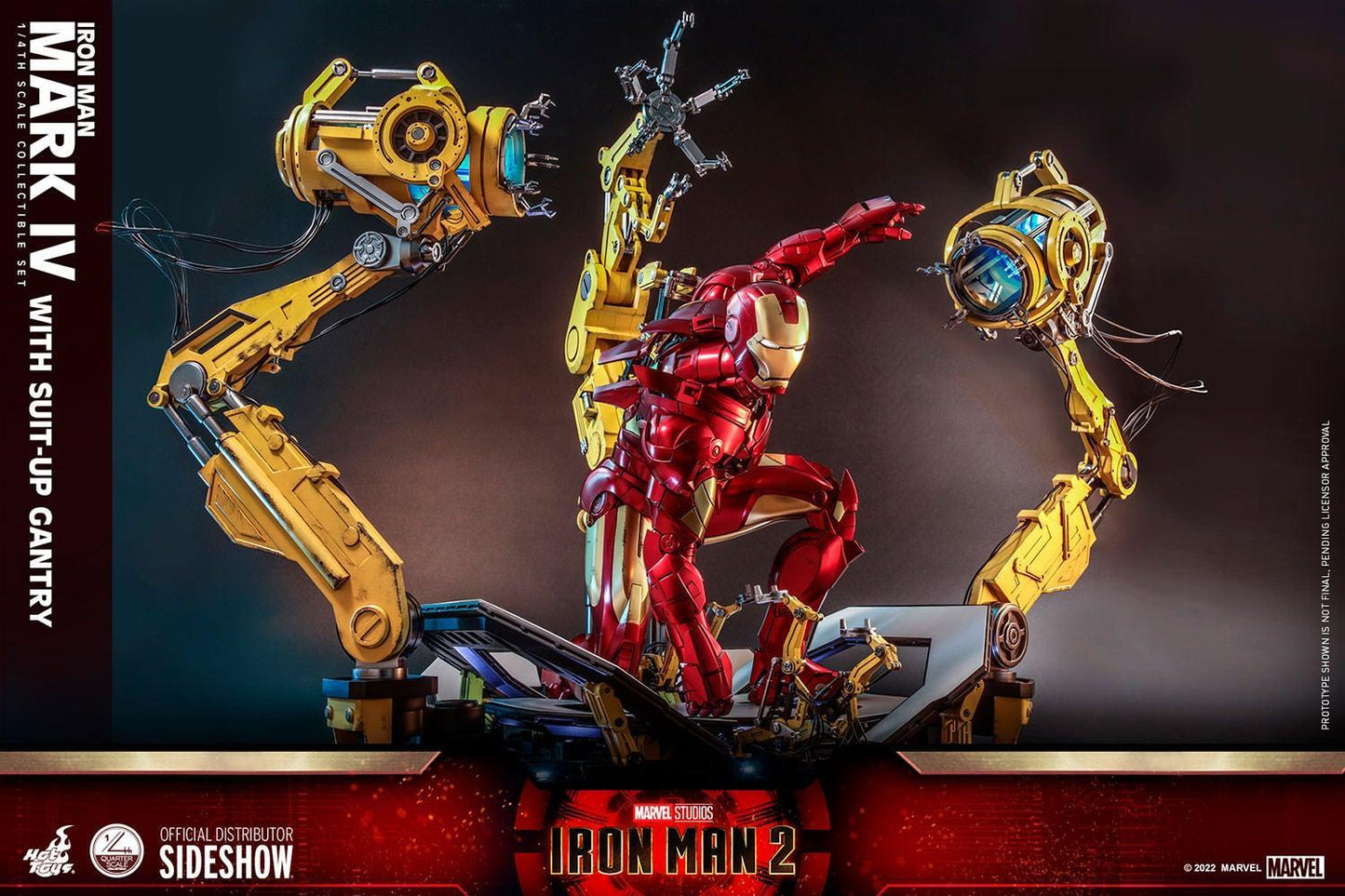 Hot Toys Iron Man 2 - Iron Man Mark IV with Suit-Up Gantry Deluxe 1/4 Scale Hot Toys Action Figure Set