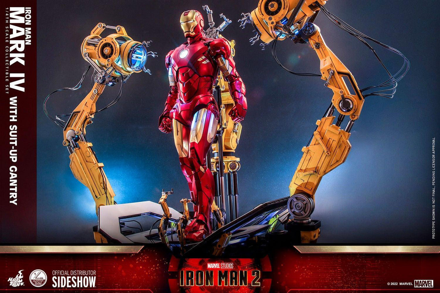 Hot Toys Iron Man 2 - Iron Man Mark IV with Suit-Up Gantry Deluxe 1/4 Scale Hot Toys Action Figure Set