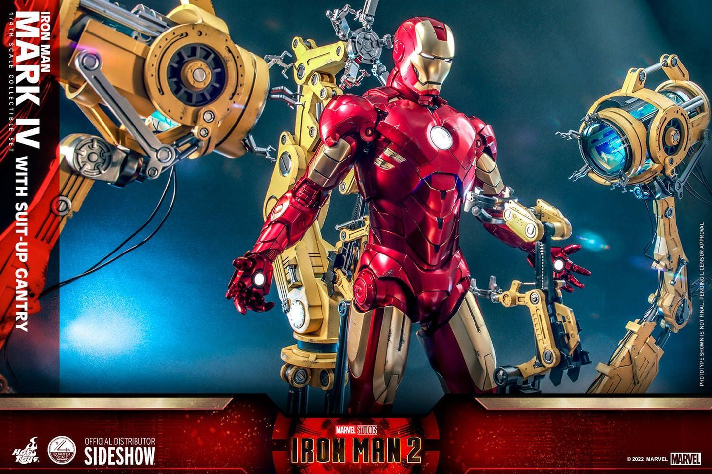 Hot Toys Iron Man 2 - Iron Man Mark IV with Suit-Up Gantry Deluxe 1/4 Scale Hot Toys Action Figure Set