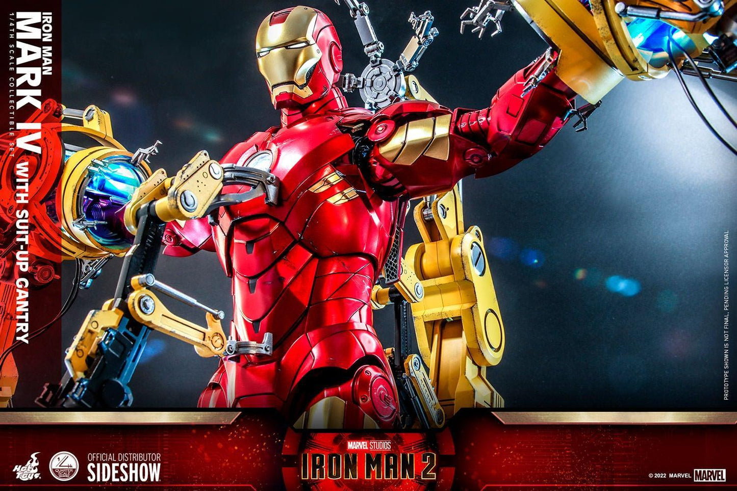 Hot Toys Iron Man 2 - Iron Man Mark IV with Suit-Up Gantry Deluxe 1/4 Scale Hot Toys Action Figure Set