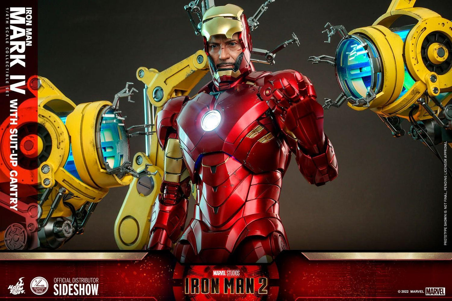 Hot Toys Iron Man 2 - Iron Man Mark IV with Suit-Up Gantry Deluxe 1/4 Scale Hot Toys Action Figure Set