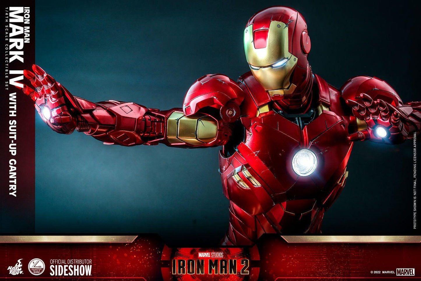 Hot Toys Iron Man 2 - Iron Man Mark IV with Suit-Up Gantry Deluxe 1/4 Scale Hot Toys Action Figure Set