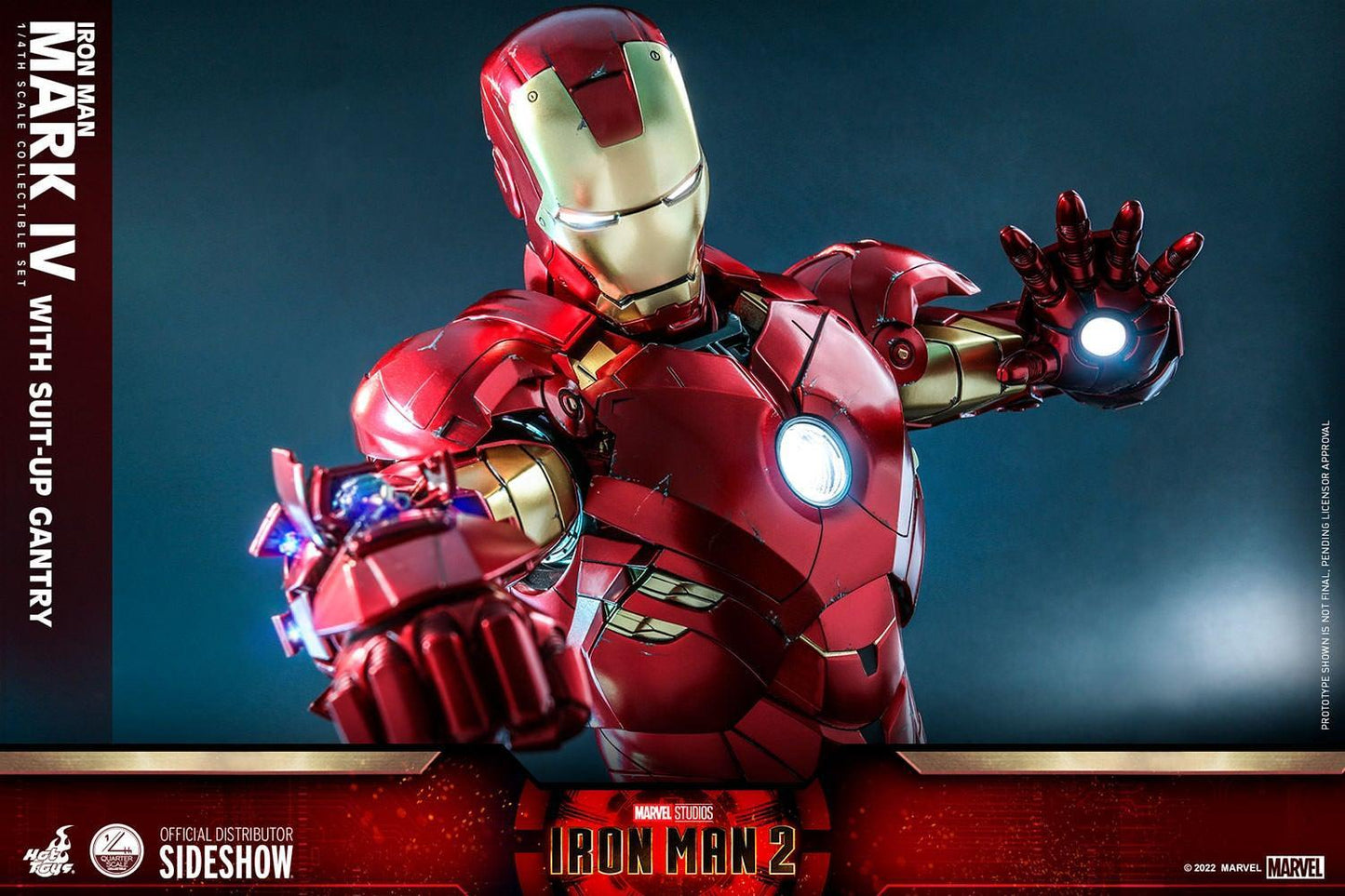 Hot Toys Iron Man 2 - Iron Man Mark IV with Suit-Up Gantry Deluxe 1/4 Scale Hot Toys Action Figure Set