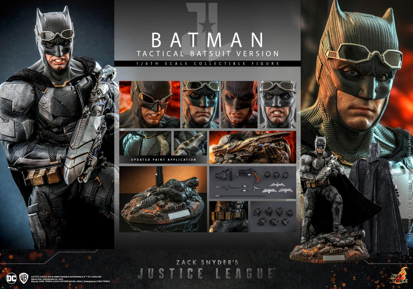 Hot Toys DC Justice League 2021 Batman Tactical Batsuit 1:6 Scale Figure TMS085 - ToyFury