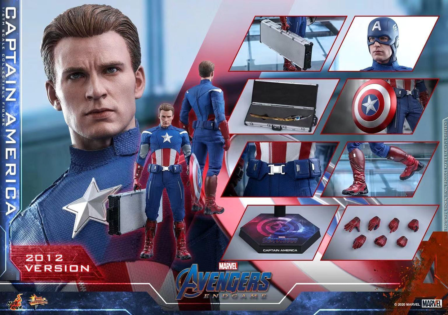 Hot Toys Avengers Endgame Captain America 1/6 Scale Figure MMS563 - ToyFury