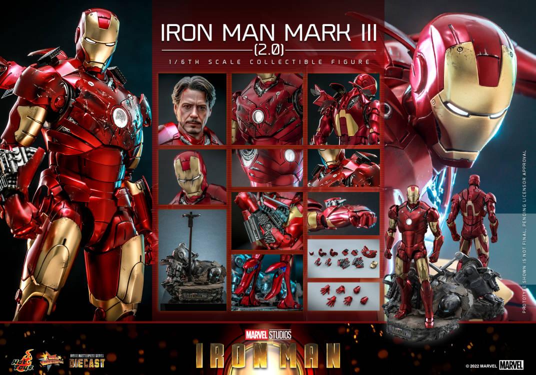 Hot Toys Marvel D48 Iron Man Mark III 2.0 MMS664 - ToyFury