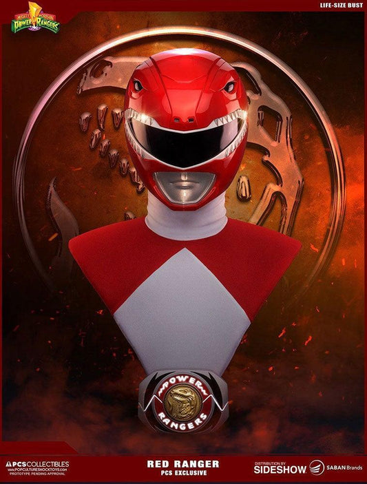 PCS Power Rangers - Red Ranger Exclusive 1:1 Scale Life-Size Bust