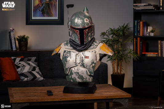 Sideshow Star Wars: The Mandalorian - Boba Fett 1:1 Scale Life-Size Bust Statue