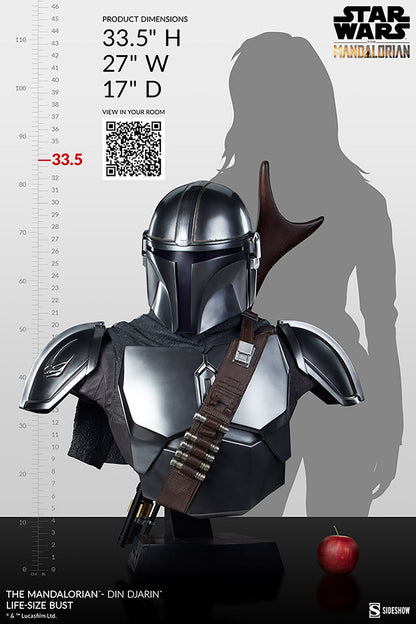 Sideshow Star Wars: The Mandalorian - Din Djarin 1:1 Scale Life-Size Bust