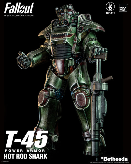 Threezero 3Z07740W0 T-45 Hot Rod Shark Power Armor Figure