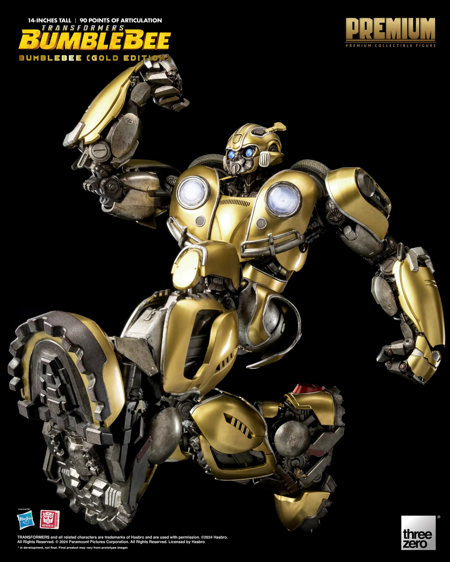 Threezero 3Z0809 Transformers: PREMIUM Bumblebee (Gold Edition)