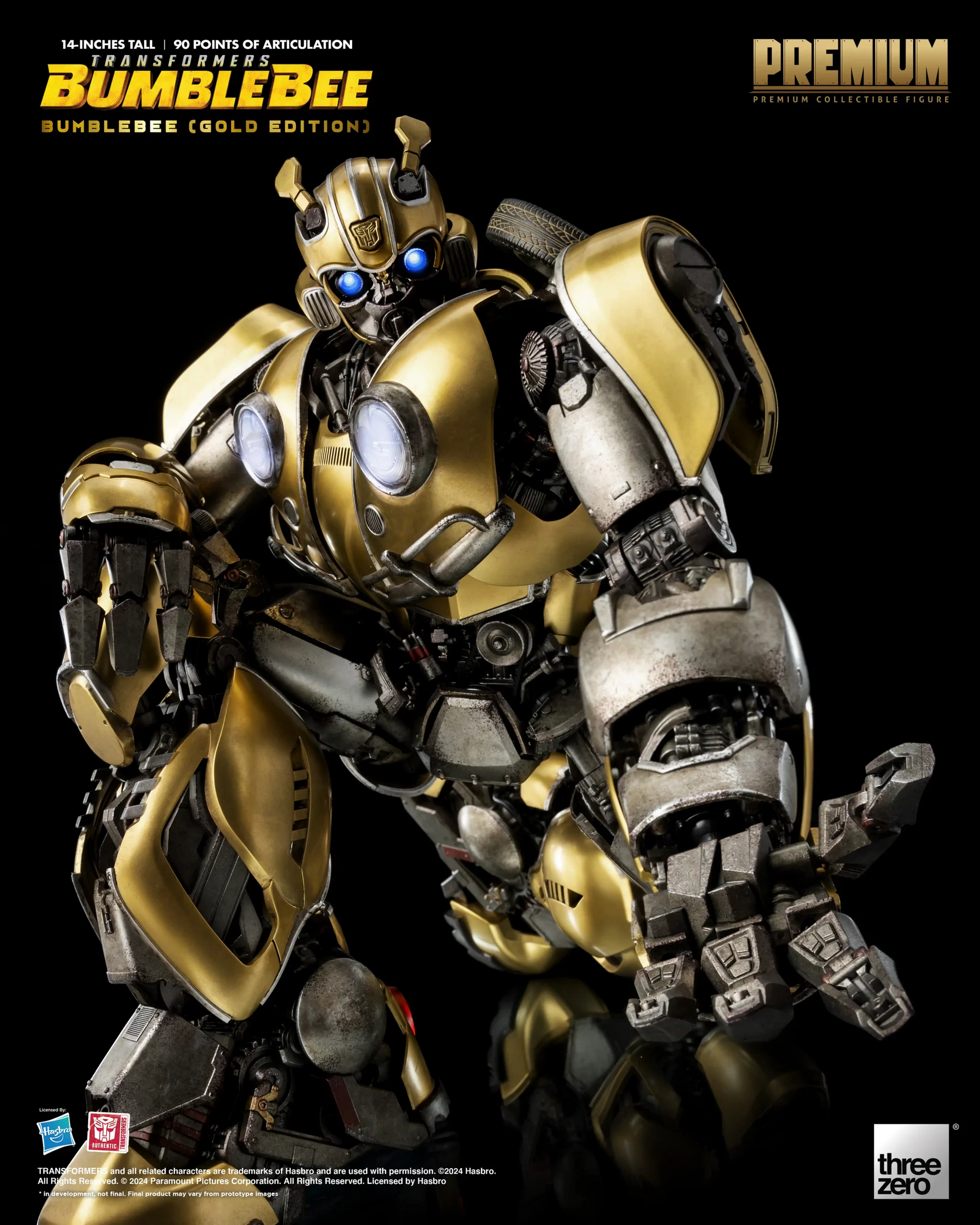 Threezero 3Z0809 Transformers: PREMIUM Bumblebee (Gold Edition)