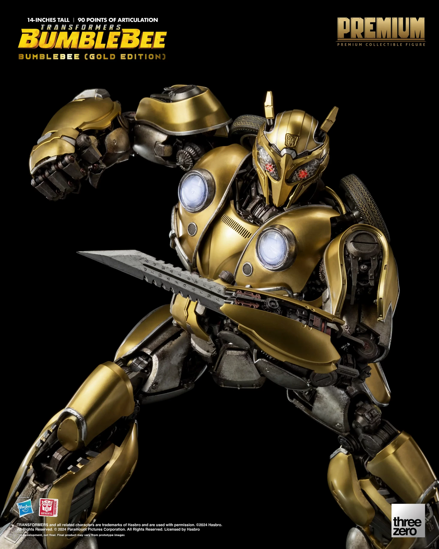 Threezero 3Z0809 Transformers: PREMIUM Bumblebee (Gold Edition)