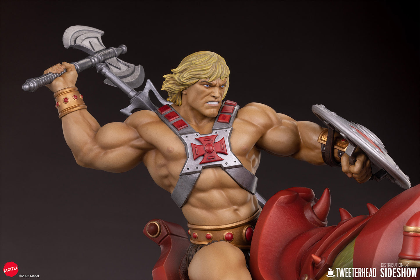 Tweeterhead Masters of the Universe - He-Man & Battle Cat Classic Deluxe 23” Maquette Statue