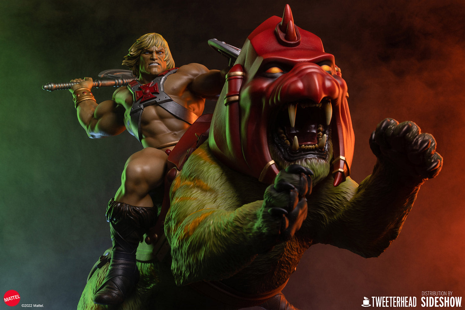 Tweeterhead Masters of the Universe - He-Man & Battle Cat Classic Deluxe 23” Maquette Statue 