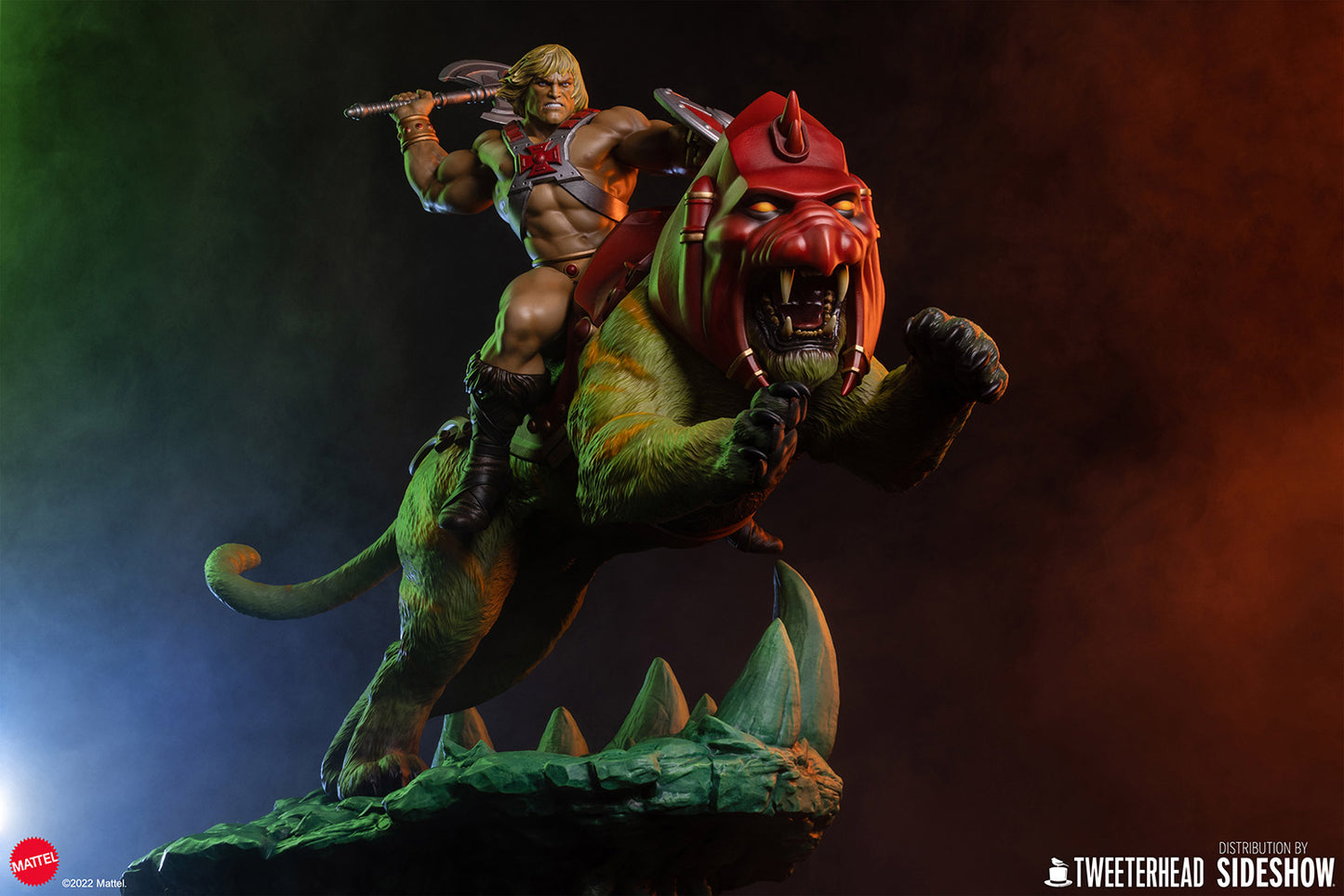 Tweeterhead Masters of the Universe - He-Man & Battle Cat Classic Deluxe 23” Maquette Statue