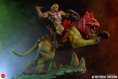 Tweeterhead Masters of the Universe - He-Man & Battle Cat Classic Deluxe 23” Maquette Statue