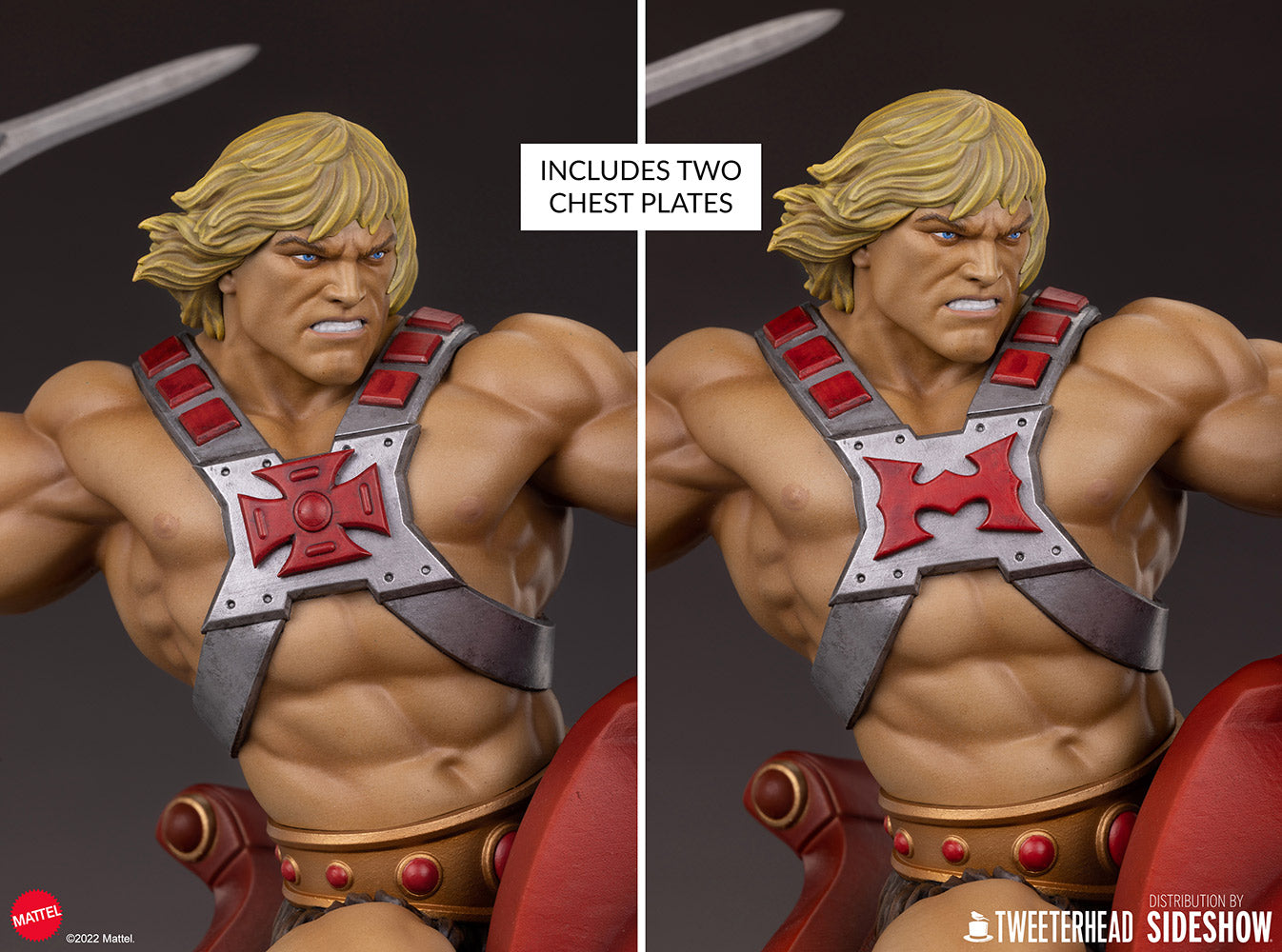 Tweeterhead Masters of the Universe - He-Man & Battle Cat Classic Deluxe 23” Maquette Statue