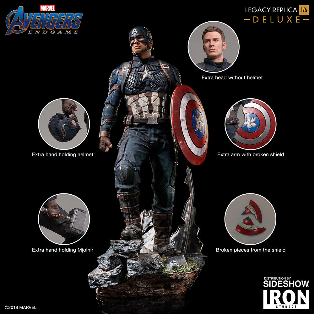 Iron Studios MARCAS20219-14 CAPTAIN AMERICA (DELUXE) Statues