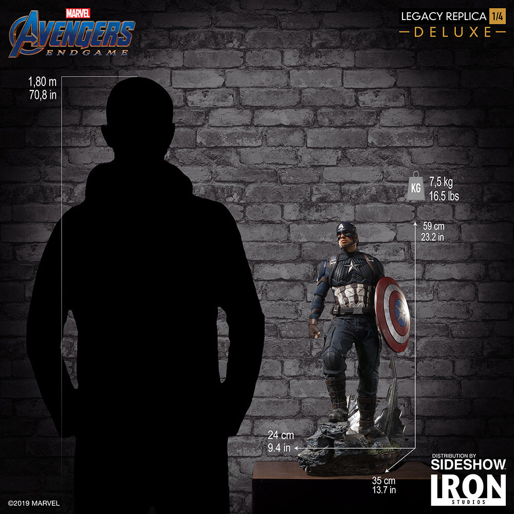 Iron Studios MARCAS20219-14 CAPTAIN AMERICA (DELUXE) Statues