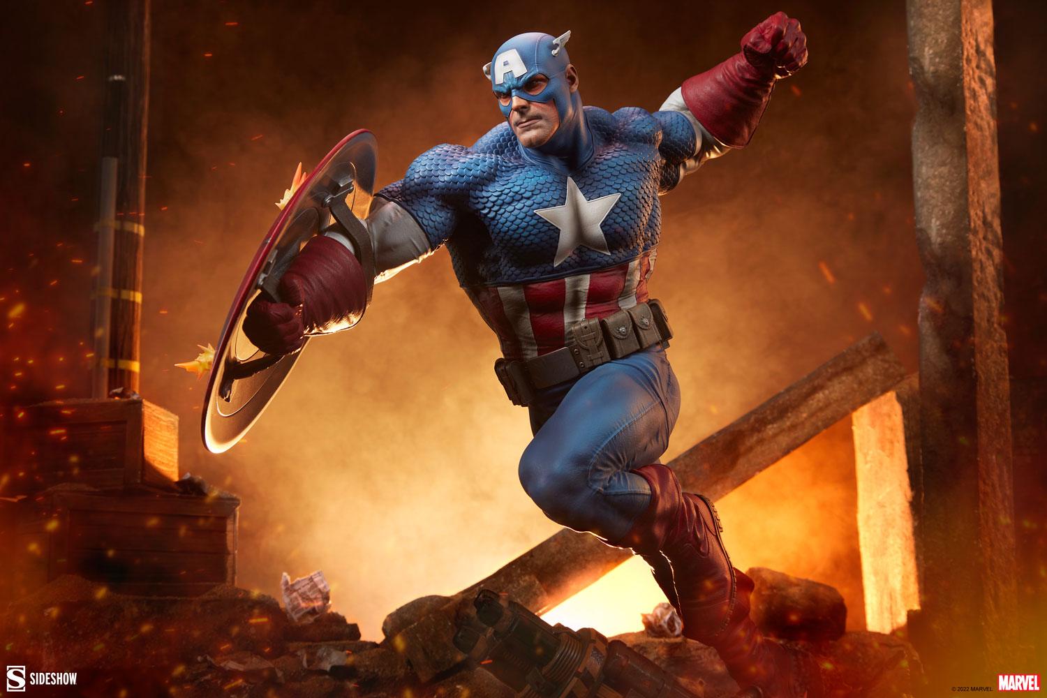 Sideshow Collectibles Marvel Captain America Resin Figures Model Statue 300765 - ToyFury