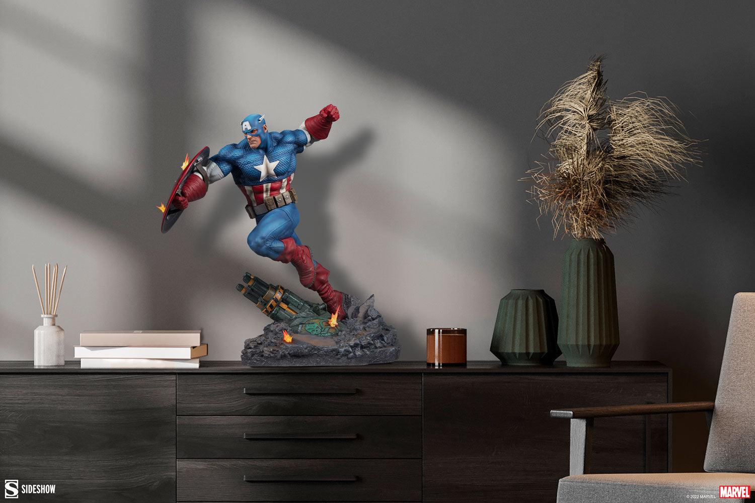 Sideshow Collectibles Marvel Captain America Resin Figures Model Statue 300765 - ToyFury