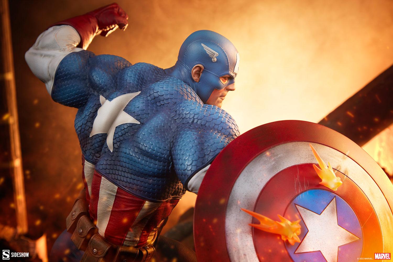 Sideshow Collectibles Marvel Captain America Resin Figures Model Statue 300765 - ToyFury