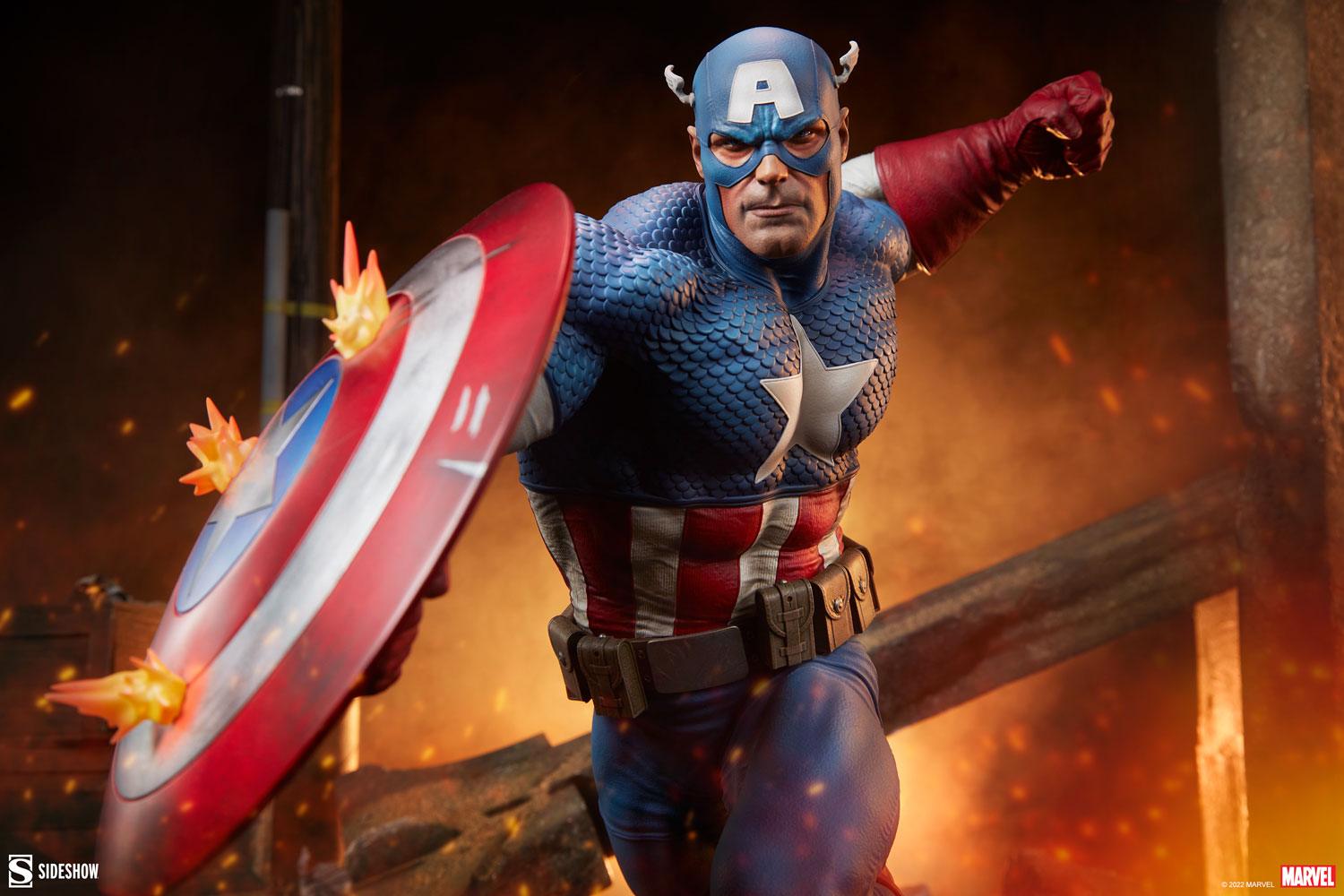 Sideshow Collectibles Marvel Captain America Resin Figures Model Statue 300765 - ToyFury