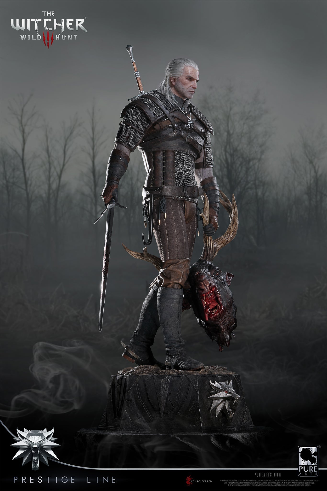 PureArts GERALT THE WITCHER 3: WILD HUNT GERALT OF RIVIA 1/2 SCALE STATUE