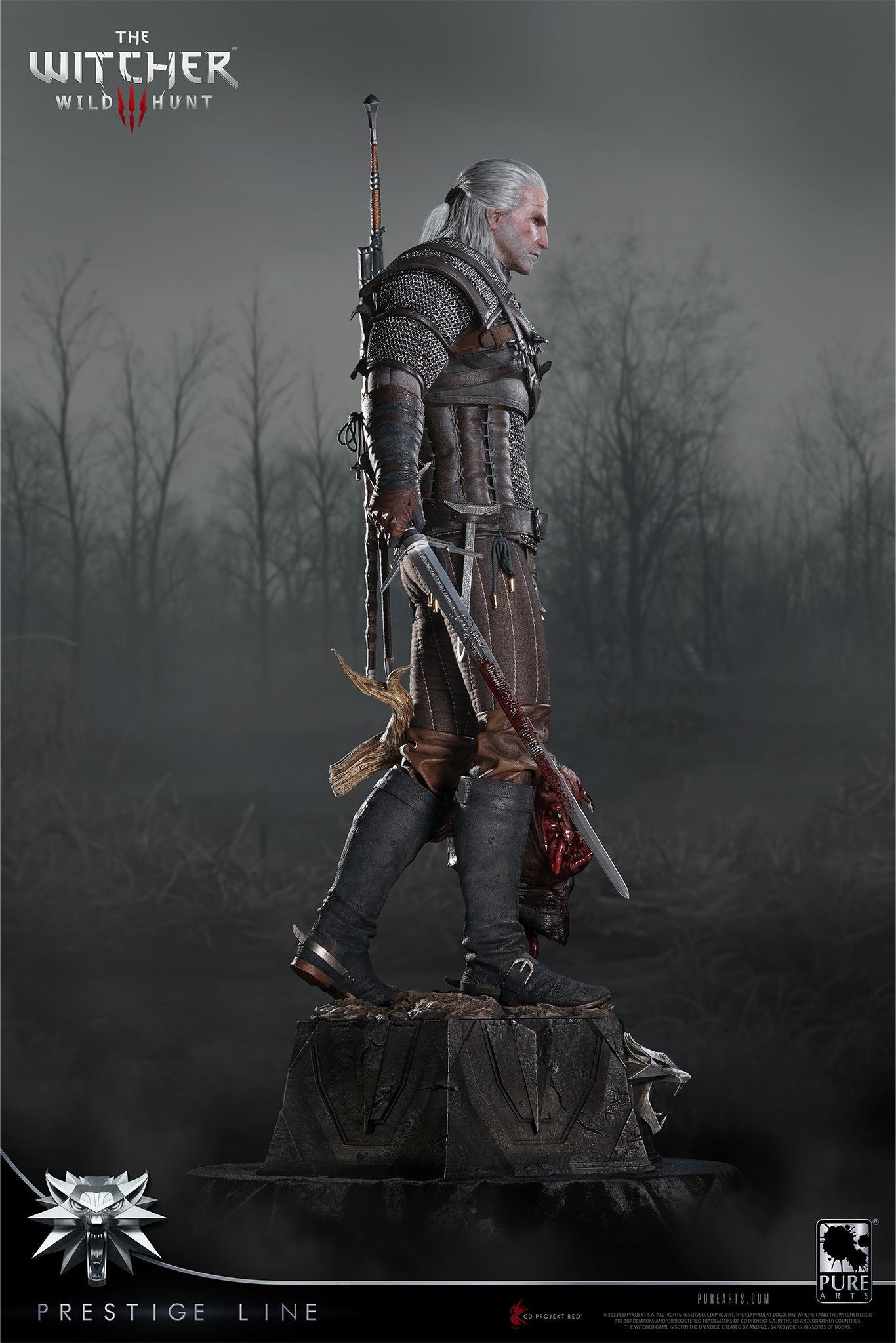 PureArts GERALT THE WITCHER 3: WILD HUNT GERALT OF RIVIA 1/2 SCALE STATUE