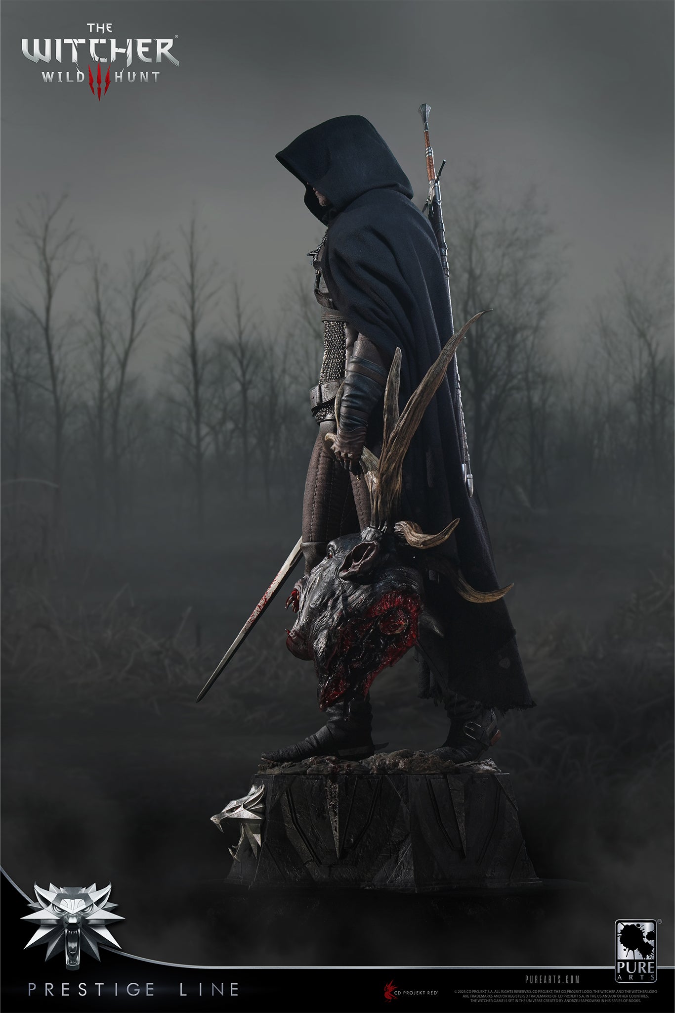 PureArts GERALT THE WITCHER 3: WILD HUNT GERALT OF RIVIA 1/2 SCALE STATUE